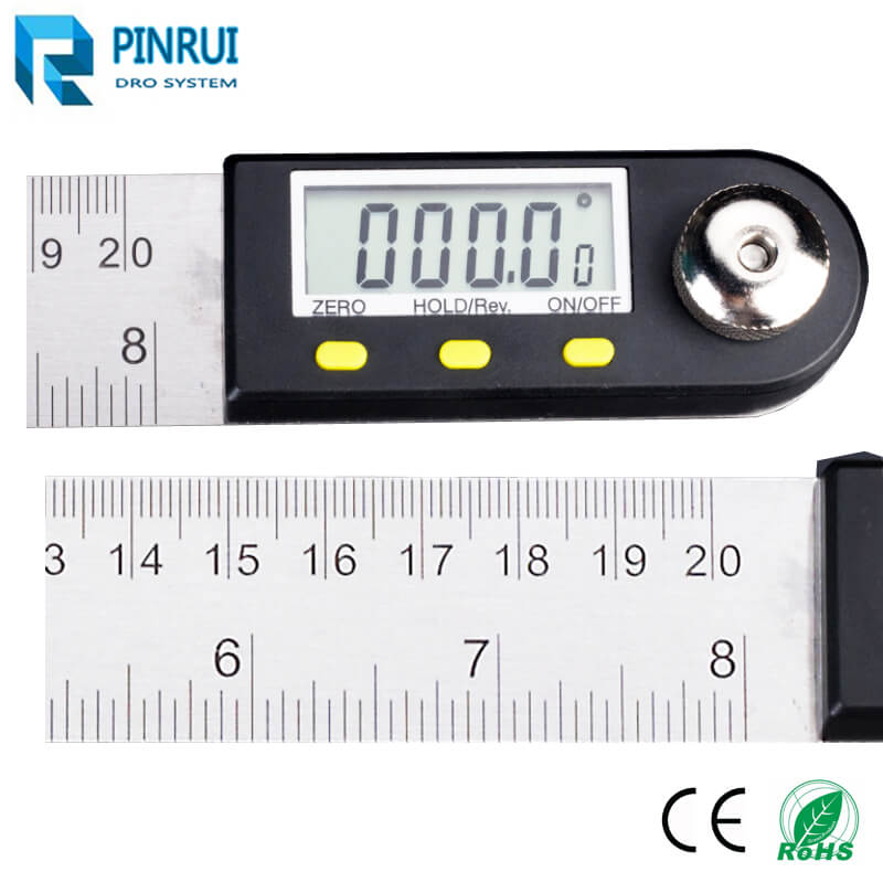 Upright LCD Digital Bevel Box Inclinometer Protractor with Built-in Magnetic Base