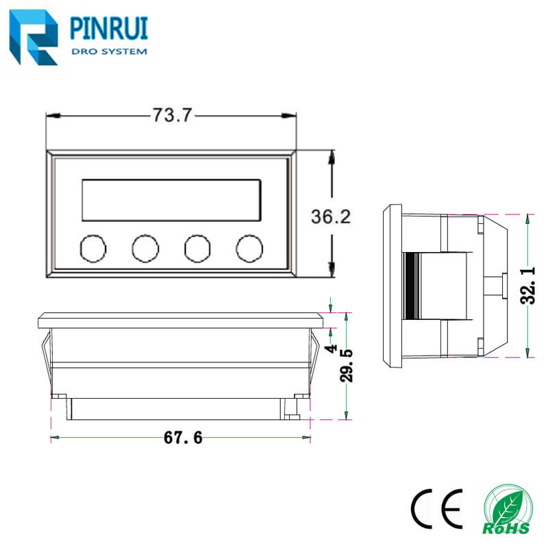 magnetic linear position display with sensor